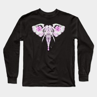 Sugar Skull Elephant Long Sleeve T-Shirt